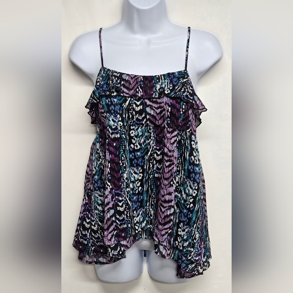 Candie's M Babydoll Top Smocked Back Spaghetti Straps Fully Lined